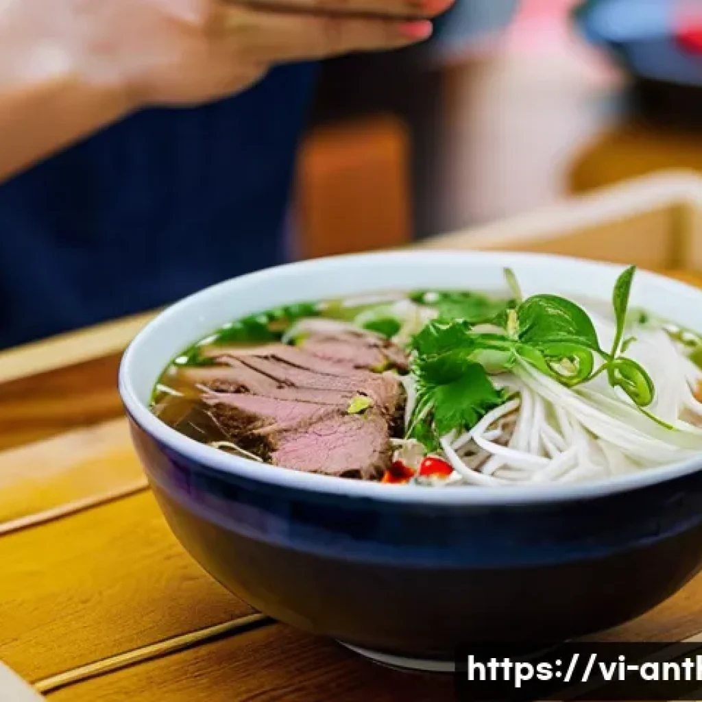 문화적 지속가능성 - **Prompt 3: Capturing the Essence of Vietnamese Cuisine for the Digital Age**
"A vibrant and mou...